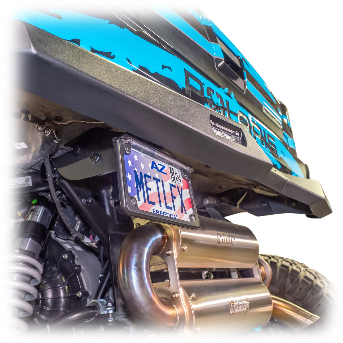 license plate bracket compatible with DRT rear bumper Polaris Xpedition