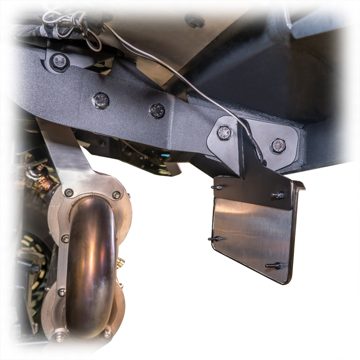 Polaris Xpedition license plate bracket laser-cut steel