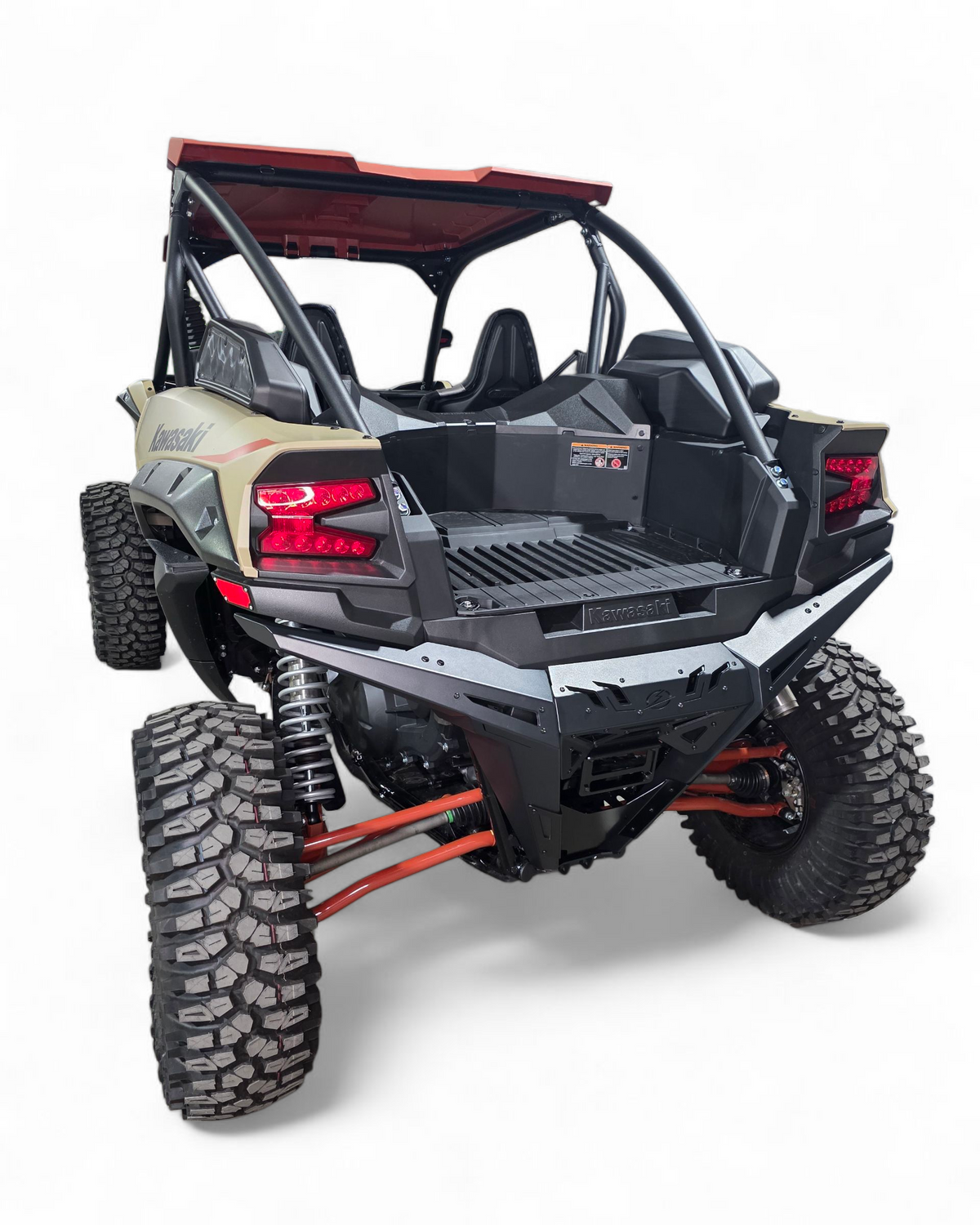 License plate mounting provision on Kawasaki KRX 1000 rear bumper
