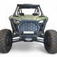Volt Front Winch Bumper installed on 2020-2026 Polaris RZR Pro XP showing steel construction in hammer black