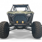Hammer black powder coat and satin panel finish on Polaris RZR Pro XP front bumper