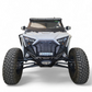 Polaris RZR Pro XP front winch bumper showing satin black panels and contour-hugging fit
