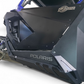 Hammer black powder coat and satin panel two-tone finish on Polaris RZR rock sliders