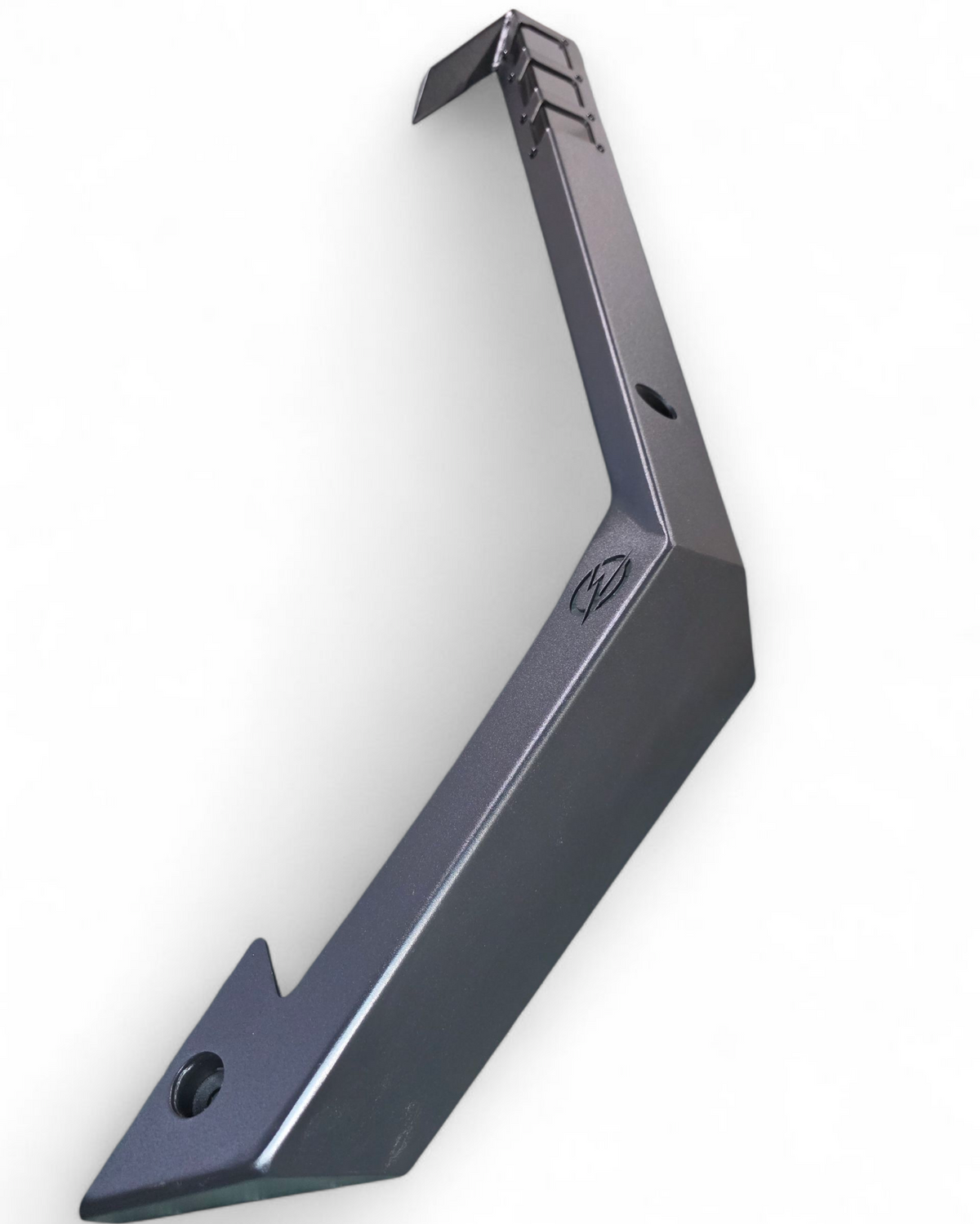 Mounting bracket detail on Polaris RZR 2-seat Volt rock sliders