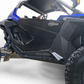 Volt Series Rock Sliders installed on 2-seat Polaris RZR Pro R showing steel construction and hammer black finish
