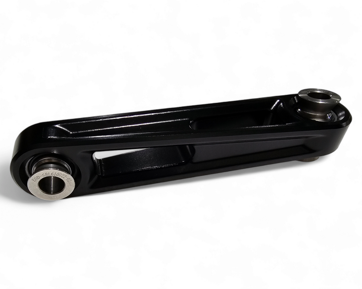 Front Sway Bar Link installed on 2020-2026 Polaris RZR Pro XP in hard anodized black billet aluminum