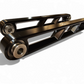 Rear Sway Bar Link installed on 2020-2026 Polaris RZR Pro XP in hard anodized black billet aluminum
