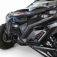 Side angle detail of Volt 3-Piece Grille installed on 2024 Can-Am Maverick R
    showing how grille follows natural body contour lines of front fascia