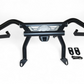 Corner detail of Can-Am Maverick R AMP Rear Bumper showing billet and tubing junction