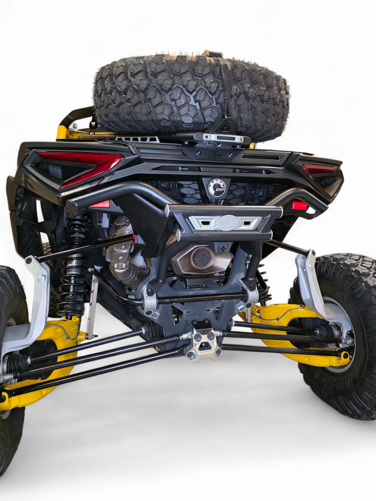 Can-Am Maverick R AMP Rear Bumper with tow hitch accessory installed