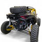Full machine rear view of Can-Am Maverick R fitted with AMP Rear Bumper and aggressive stance