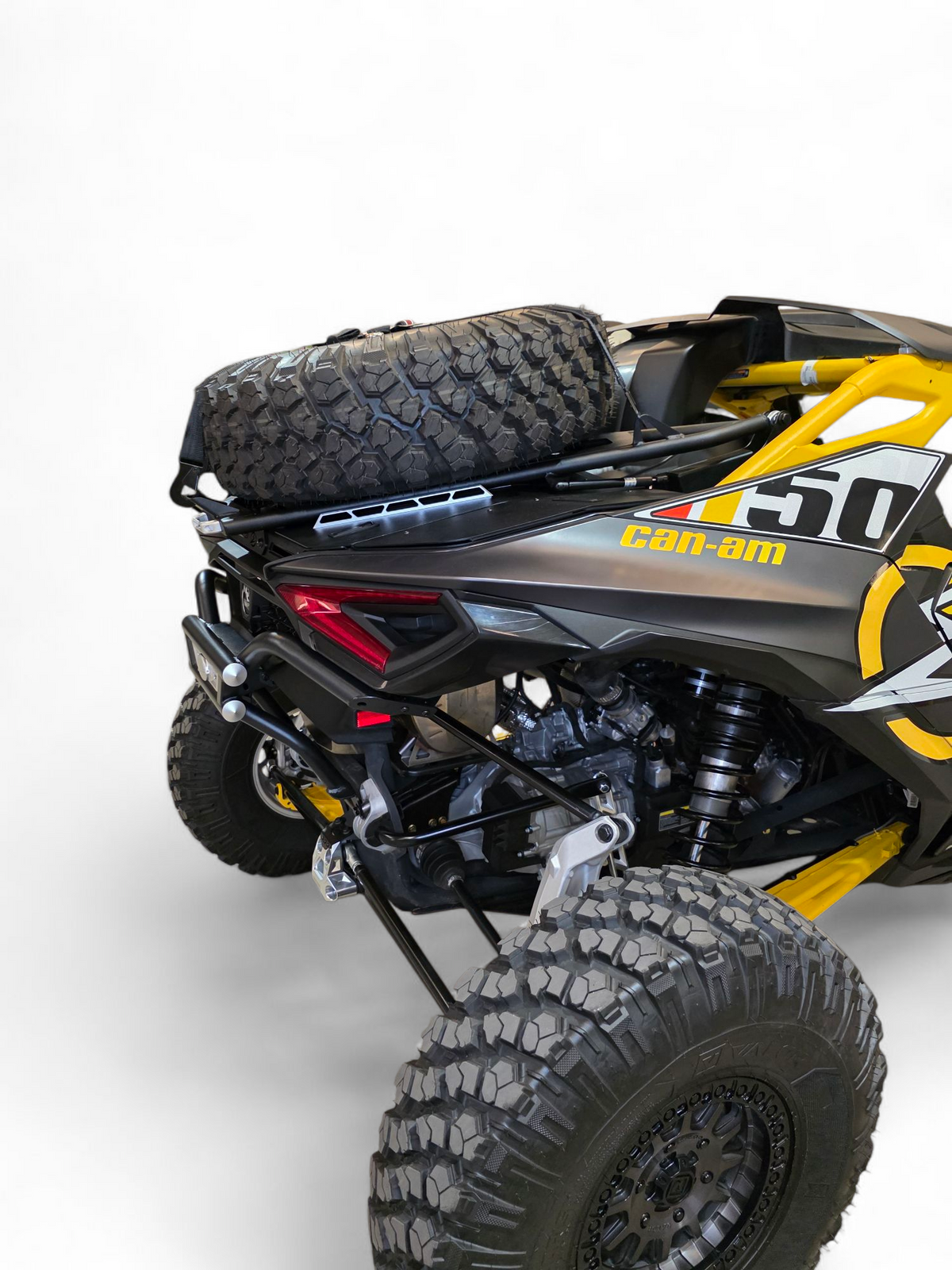 AMP Rear Bumper hardware kit for Can-Am Maverick R showing included mounting bolts