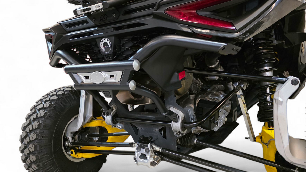 Can-Am Maverick R AMP Rear Bumper full assembly view showing complete design
