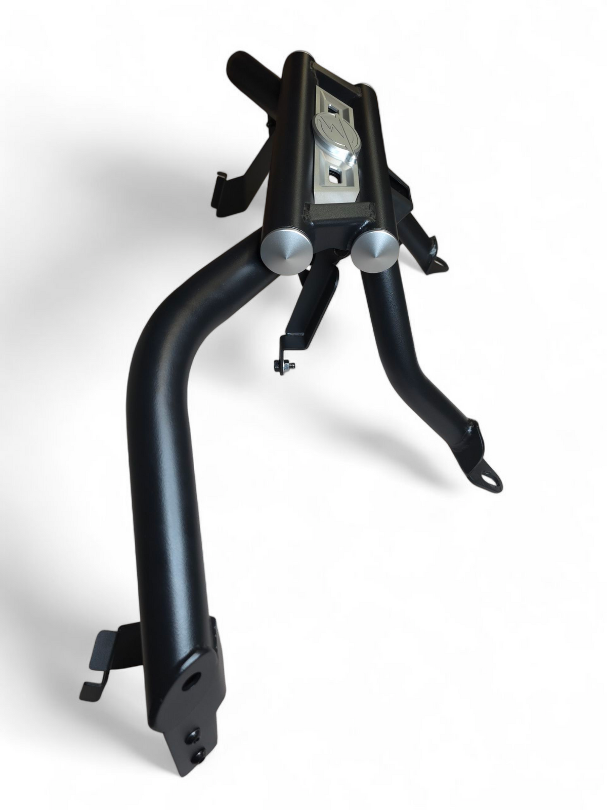Bolt-on mounting point detail on Can-Am Maverick R AMP Rear Bumper showing factory attachment