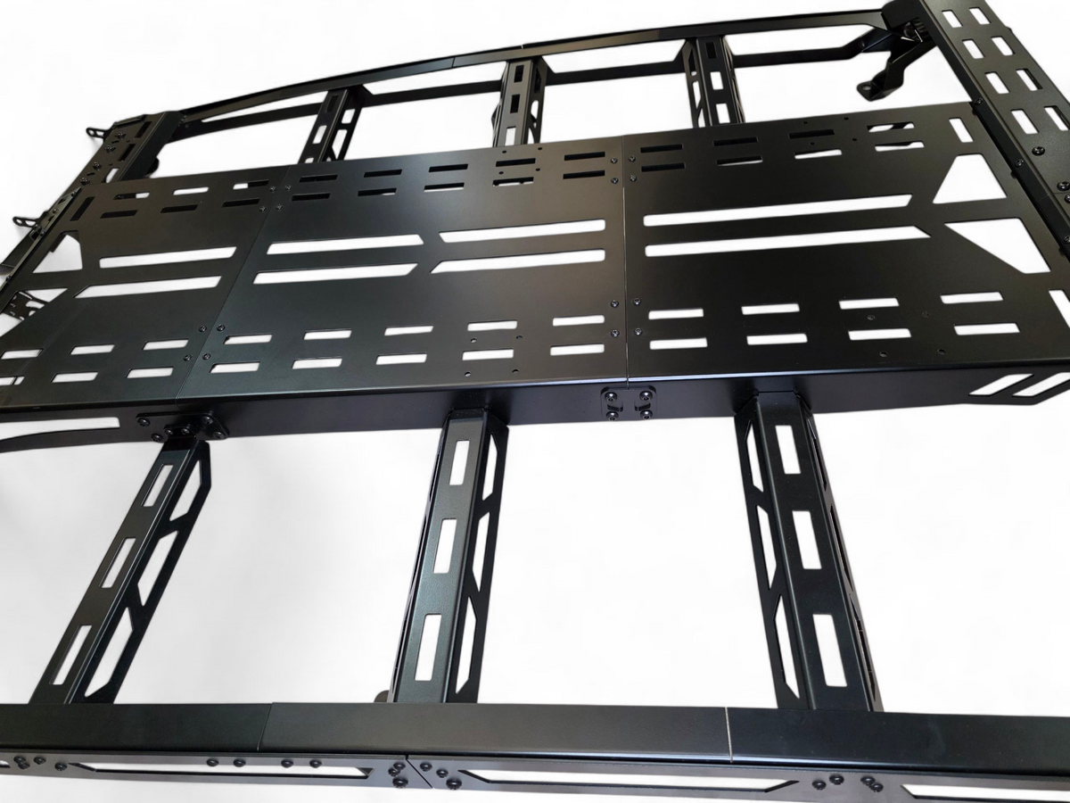 Rear three-quarter view of Roof Rack for a 2024 Can-Am Maverick R Max
