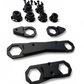 Can-Am Maverick R rear link nut plate kit laid out with retainer plates and stainless hardware