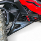 Tie rod end and joint detail on Can-Am Maverick R billet tie rod