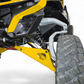 Clear billet tie rod mounted on a 2024-2026 Can-Am Maverick R front end
