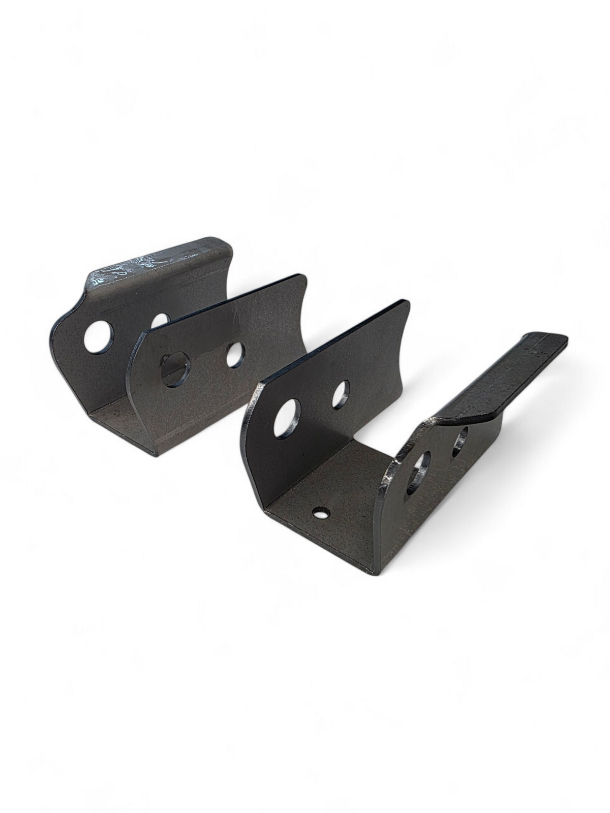 Can-Am Maverick R trailing arm pivot gusset shown solo displaying full 11-gauge steel bracket