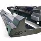 Mounting bracket detail on Polaris Ranger XD 1500 4-seat rock sliders