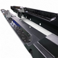 Steel rock guard and step junction on Polaris Ranger XD 1500 side steps