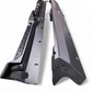 Rear section of the 4-seat rock sliders on Polaris Ranger XD 1500