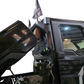 Whip mount detail on Polaris Ranger 1500 Headache Rack for safety flags