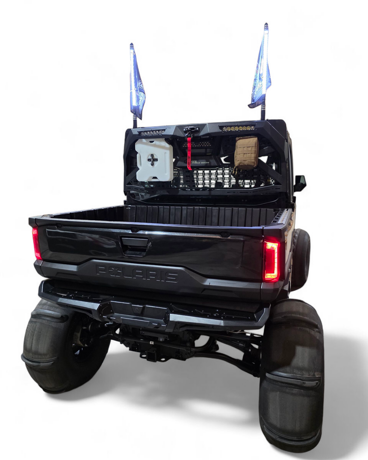 Polaris Ranger 1500 Headache Rack shown installed for hunting and farming use
