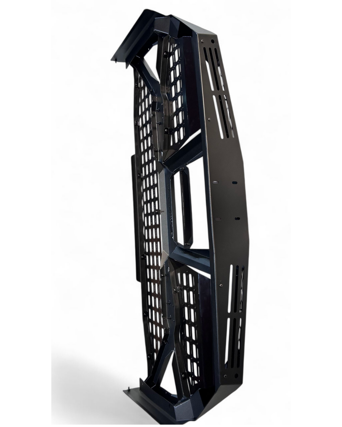 Black metal frame on a white background