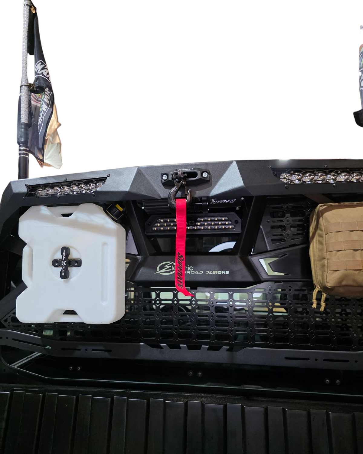 Bolt-on mounting detail on Polaris Ranger 1500 Headache Rack