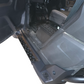 Hammer black powder coat and satin panel two-tone finish on Polaris Xpedition 2-seat rock steps