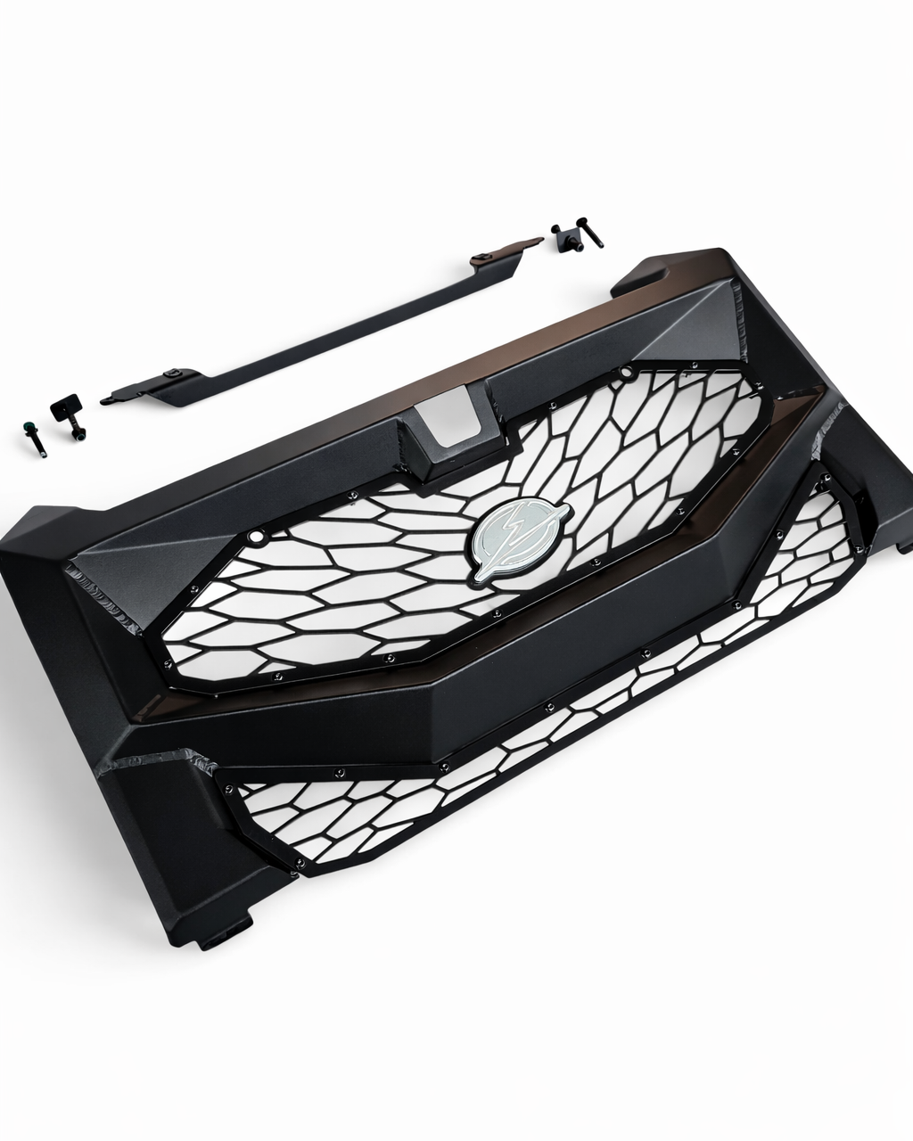 Steel construction and rigid build detail on Polaris Xpedition grille