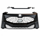 Front view of Polaris Xpedition Volt grille showing hammer black shell and satin black mesh insert