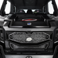 Volt Front Grille installed on 2024 Polaris Xpedition showing rigid steel 3-piece design with billet badge