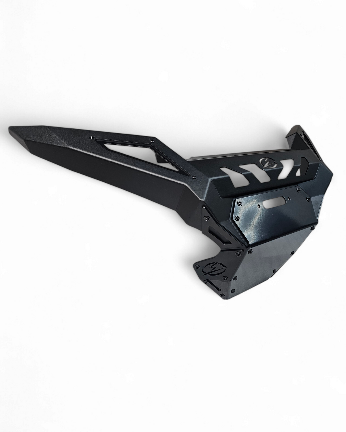 Side profile of Volt Series Winch Front Bumper on Polaris Xpedition showing slim low-profile design