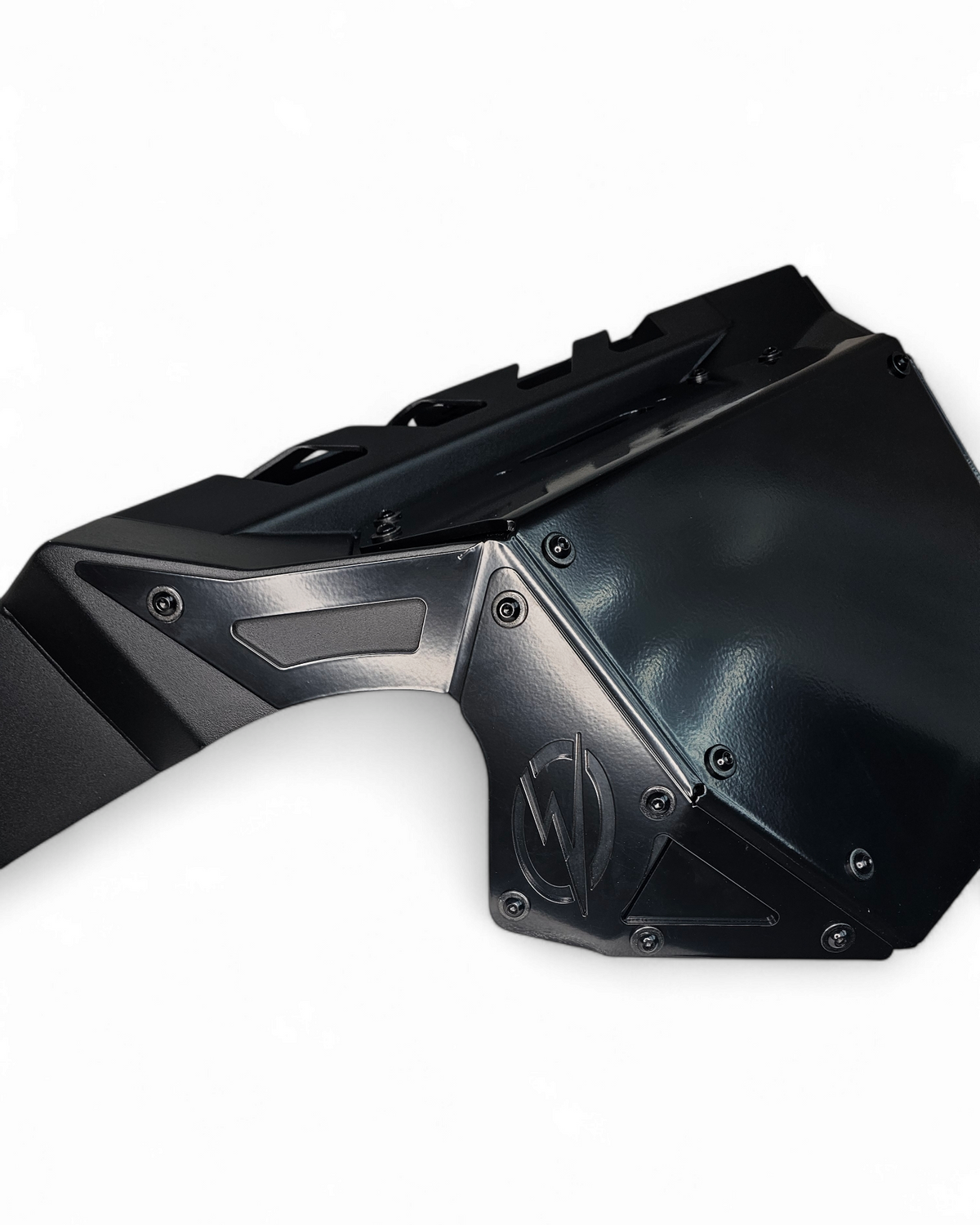 Bolt-on mounting point detail on Polaris Xpedition Volt Series Winch Front Bumper showing factory attachment