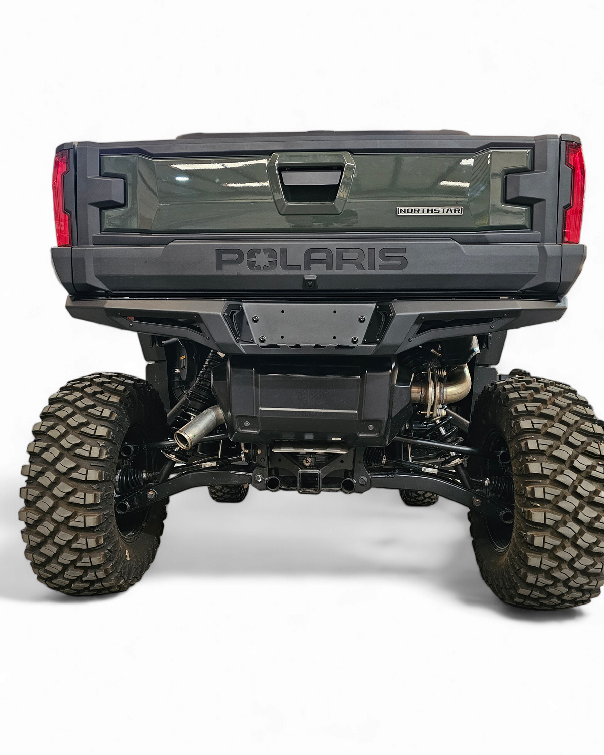 Direct rear view of 2024 Polaris Xpedition Volt Series rear bumper