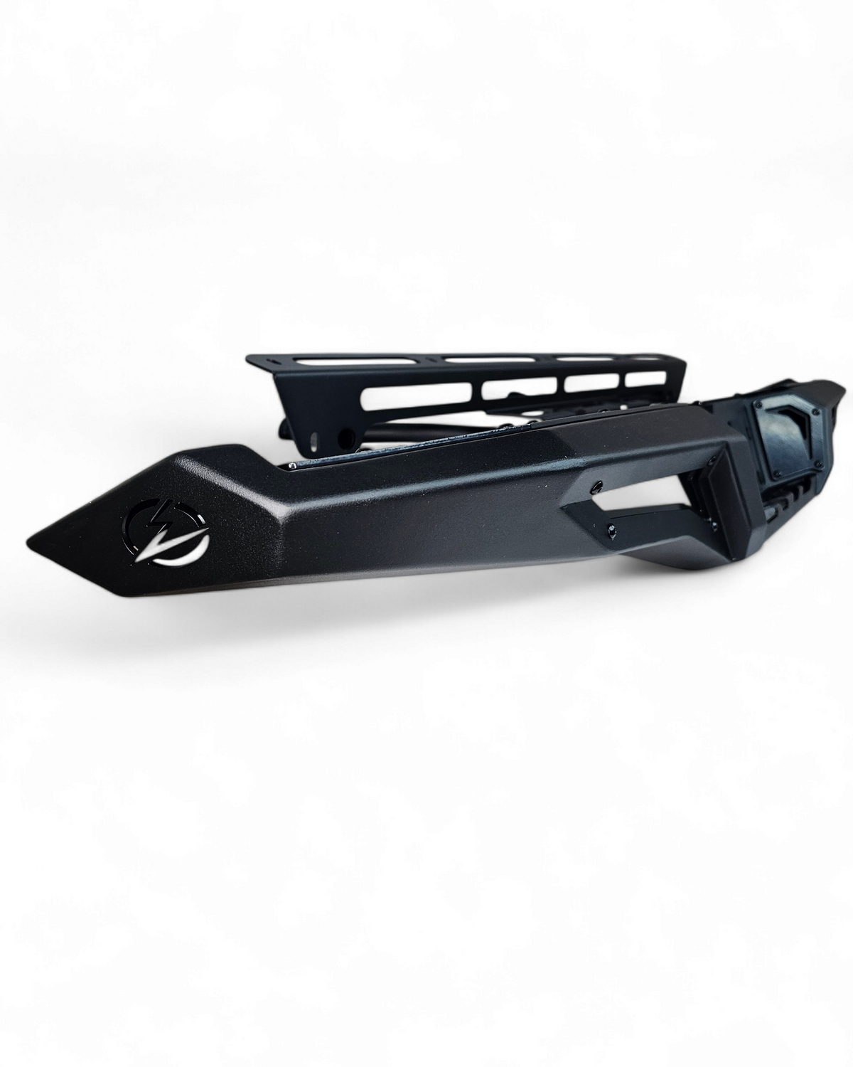 Mounting bracket detail on Polaris Xpedition Volt rear bumper