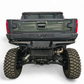 Rear three-quarter view of Polaris Xpedition Volt rear bumper in hammer black