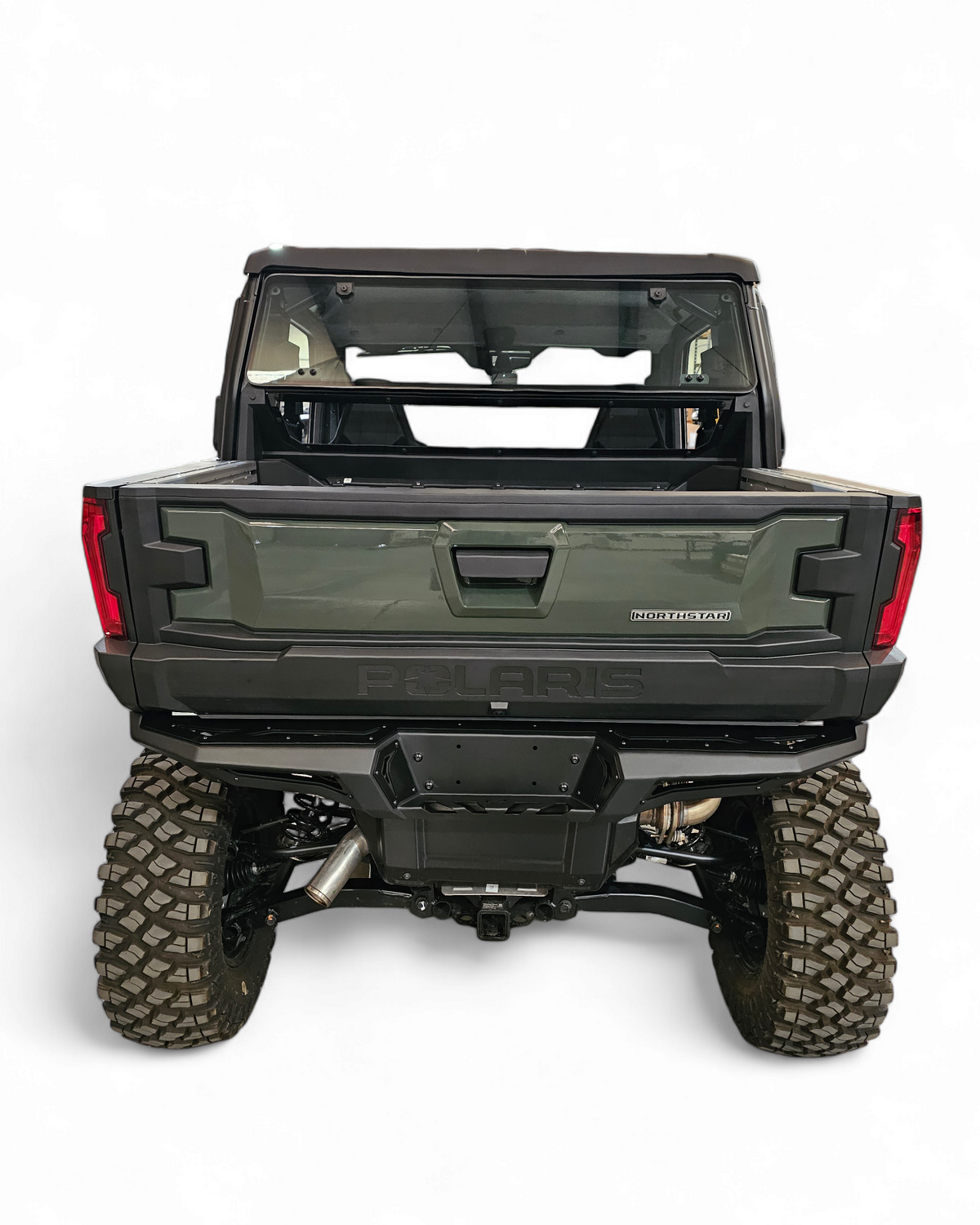 Modern steel construction detail on Polaris Xpedition rear bumper