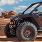 Polaris RZR Pro R Pro S Turbo R Amp front bumper showing tubular construction and CNC aluminum inserts