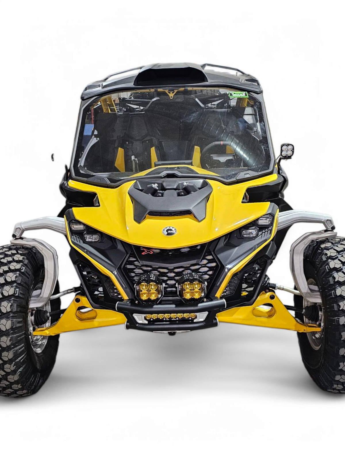 2024 + Can-Am Maverick R Amp front winch bumper top view