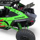 Green Kawasaki off-road vehicle on a white background