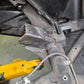 Load distribution area of Can-Am Maverick R trailing arm pivot gusset across the frame interface