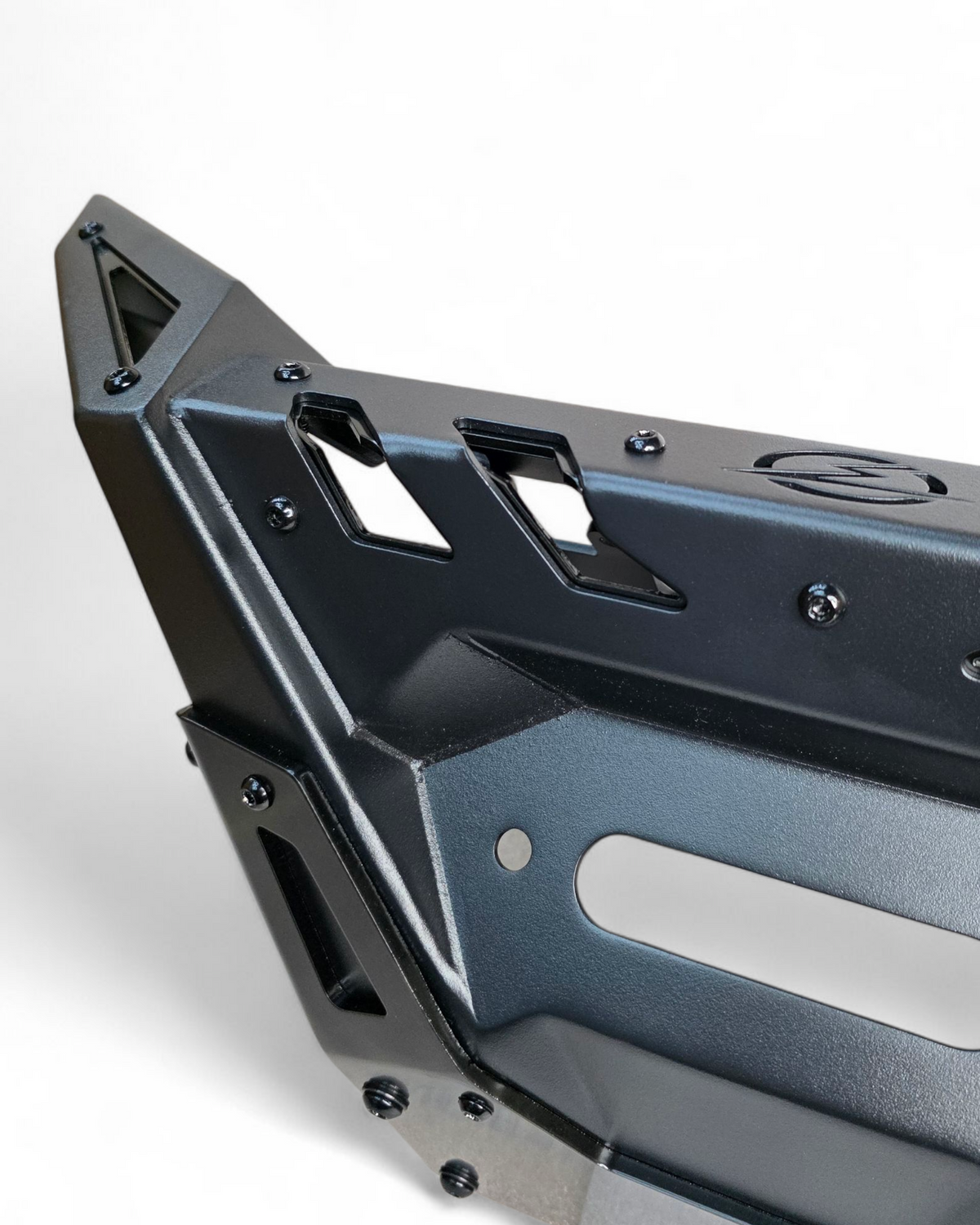 Driver side view of Volt front winch bumper on Polaris RZR Pro XP