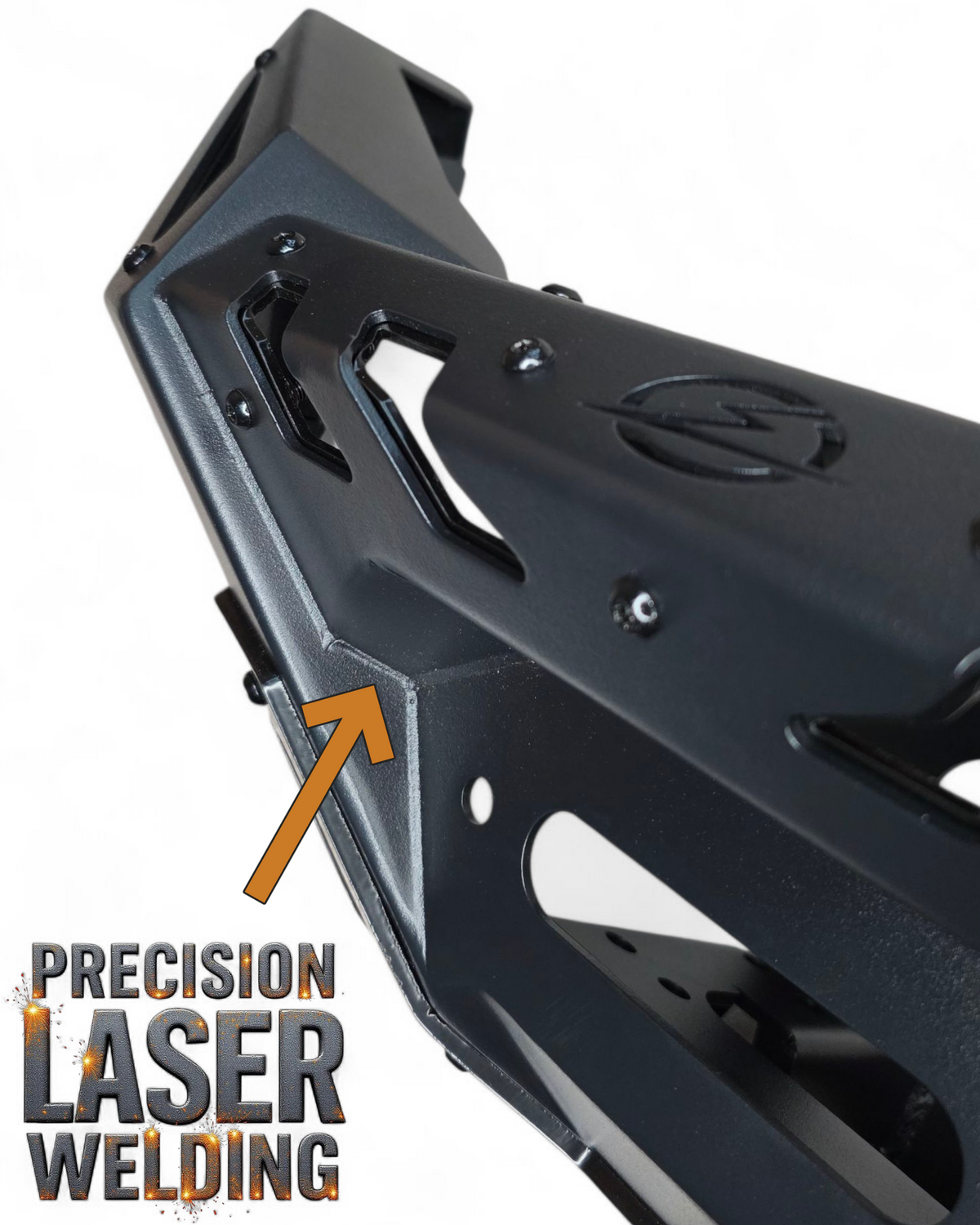 Light mount detail on Polaris RZR Pro XP Volt front winch bumper