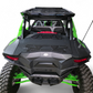 Green and black off-road vehicle on a white background