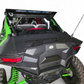 Green and black Kawasaki off-road vehicle on a white background