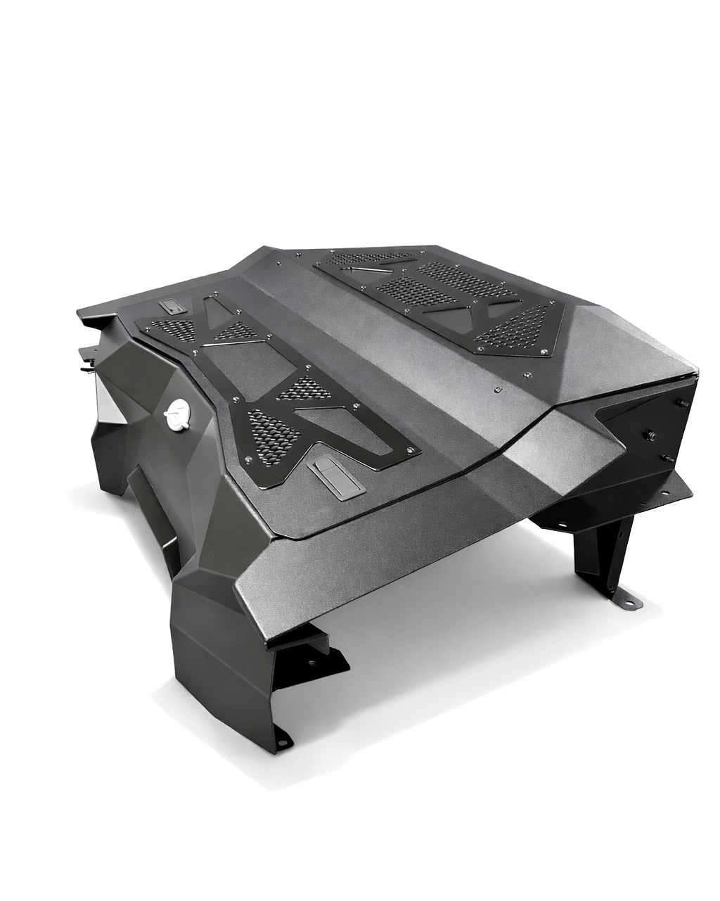 Driver side view of Baja Bed Box installed on Kawasaki Teryx H2