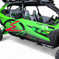 Kawasaki Teryx H2 Volt Rock Steps extending under the vehicle showing skid protection coverage